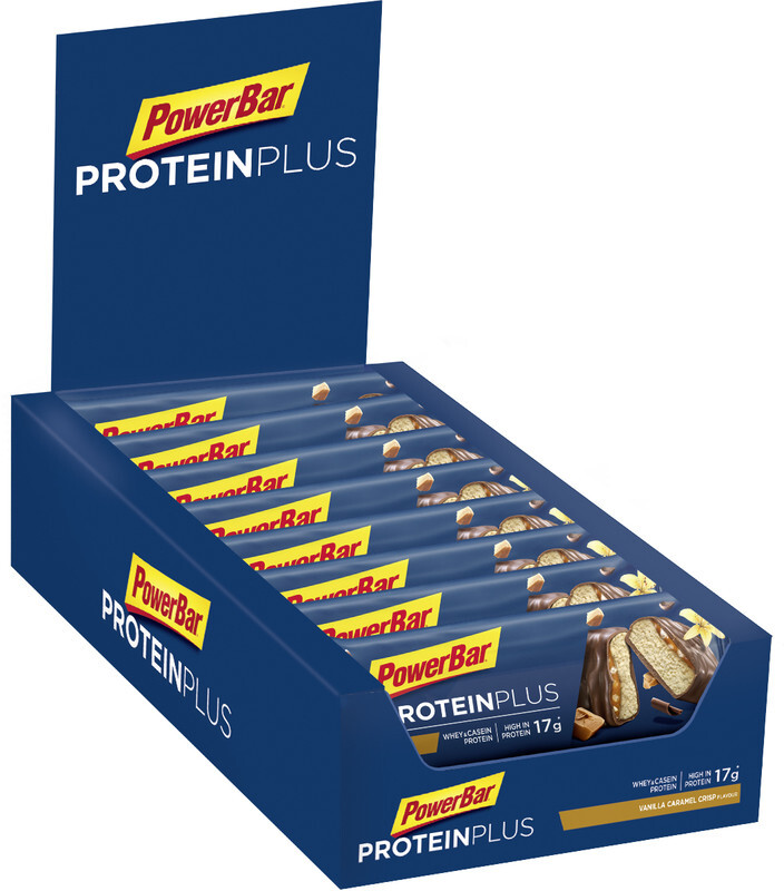 PowerBar ProteinPlus 30% Sportvoeding met basisprijs Caramel Vanilla Crisp 15 x 55g