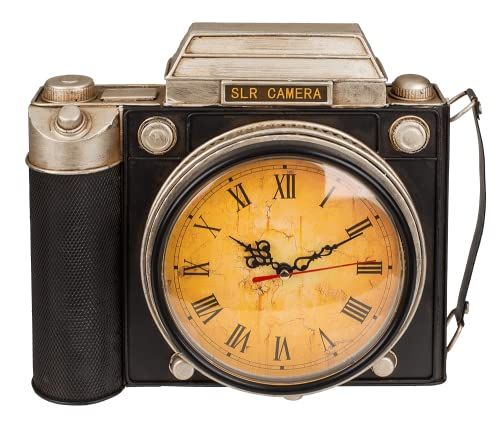 Out of the Blue Metalen sleutelkast, camera met klok - Wandklokken - 4029811466146