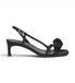 Rotate Sandales nœud satin noir