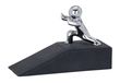 WENKO Hercules Butée de porte - 10 cm - Caoutchouc/Acier - Noir/Argent