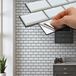 WALPLUS 28,5 x 14 cm @24 stuks Off White Metro Baksteen Tegel Sticker Backsplash Tegel Verf Stok op Tegels Peel en Stick Zelfklevende Muurtegels Stickers voor Keuken Badkamer Tegel Transfer