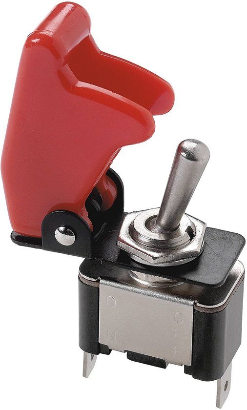 Race Sport Schakelaar Top Gun 12/24 Volt Rood