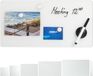 Merkloos Relaxdays Magneetbord glas, 20 x 40 cm, wit