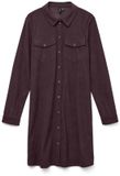 VERO MODA VMVILJA CORDUROY L/S POCKET DRESS EXC GA Dames Mini jurken Wijnrood