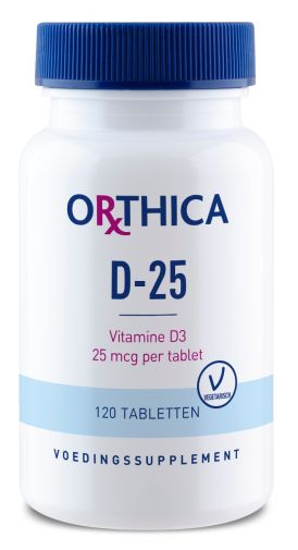 Orthica Vitamine d-25 120 tabletten