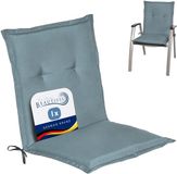 Beautissu Loft NL Coussin de chaise Basse Dossier 100x50 cm Gris Colombe Coussin de jardin Résistant aux UV