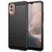Nokia Coque Nokia C32 en TPU Brossé - Fibre de Carbone - Noire