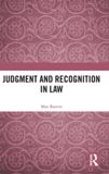 Judgment Routledge Judgment and Recognition in Law Hardcover