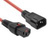 ACT Netsnoer C13 IEC Lock - C14 rood 1,5 m