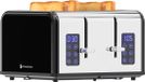 KitchenBrothers Broodrooster - 4 Sneden - RVS/Zwart