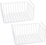 Gerimport Kastmandje - 4x - wit - metaal - 37 x 25 x 11 cm - opberg hangmand