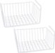 Gerimport Kastmandje - 4x - wit - metaal - 37 x 25 x 11 cm - opberg hangmand