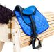 Merkloos Houten paard zadelset pony - Kinderzadel - Blauw - Stijgbeugels en zadelriem