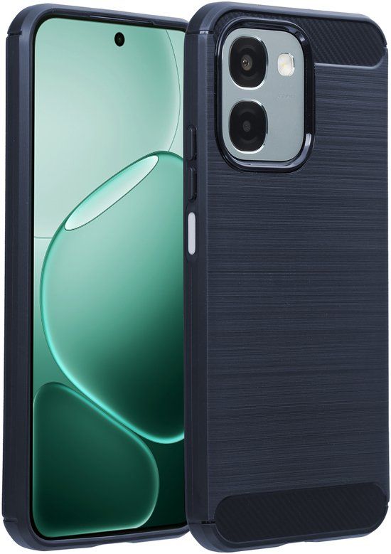 imoshion Hoesje - Geschikt voor Oppo A6 (5G) - Brushed Backcover - Donkerblauw