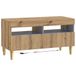 vidaXL meuble TV LED ARNHEM 81 x 35 x 43 cm chêne artisanal