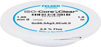Felder ISO-Core Clear SAC305 Soldeertin Spoel Sn96,5Ag3Cu0,5 1 mm
