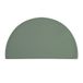 Relaxdays Kinderplacemat, halfrond, afwasbaar, antislip, siliconen placemat voor kinderen, 41,5 x 24 cm (b x d), donkergroen