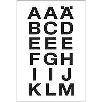 HERMA Letters 20x20mm A-Z weatherproof film transp.black - 36 labels