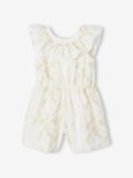 Vertbaudet Robe avec broderie et fleurs