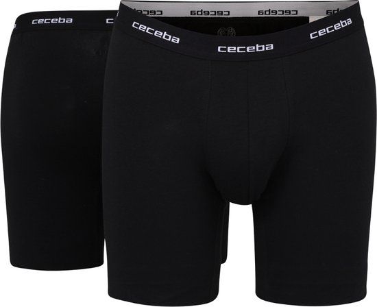 CECEBA Monza 2-pack heren boxershort - extra lange pijpen - zwart - Maat 4XL