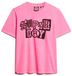 Superdry Punk Poster Relaxed T-shirt Dames Fluro Pink