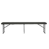 Vouwbank Bol Vouwbank met rotan-effect, 183 x 30 x 43 cm, met handgreep voor eenvoudig verplaatsen