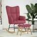 VidaXL Schommelstoel Bordeaux Rood Stof