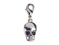 INNSPIRO NICE CHARMS metalen hanger doodskop met karabijnhaak 10x18mm 25u, 12x14mm., Metaal, Geen edelsteen