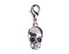 INNSPIRO NICE CHARMS metalen hanger doodskop met karabijnhaak 10x18mm 25u, 12x14mm., Metaal, Geen edelsteen