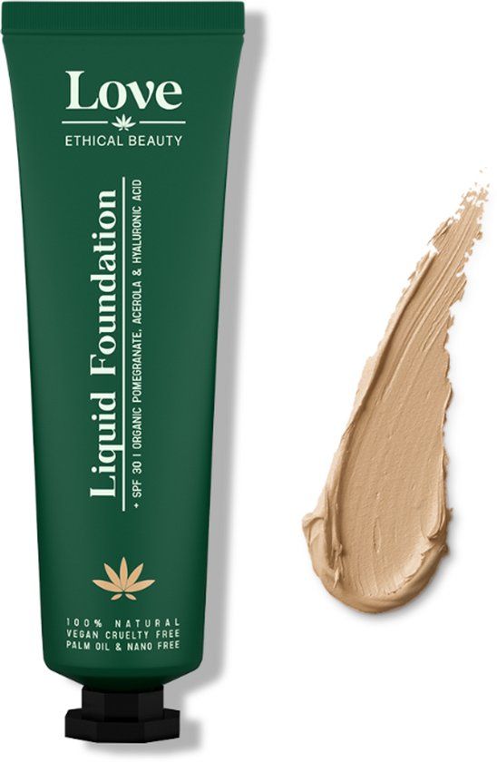 Love Ethical Beauty Natural Liquid Foundation SPF30 Licht 30 g