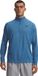 Under Armour UA Tech Textured 1/2 Zip-BLU Heren Sportshirt - Aegean Blauw - Zwart