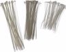 Merkloos / Sans marque Humbert Und Brandt Gmbh Kabelbinders/tie-wraps pakket wit 250x stuks in 3 verschillende formaten 18 cm(100x) - 28 cm(100x) - 40 cm(50x)
