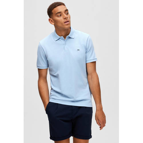 SELECTED HOMME SELECTED HOMME slim fit polo SLHDANTE blauw