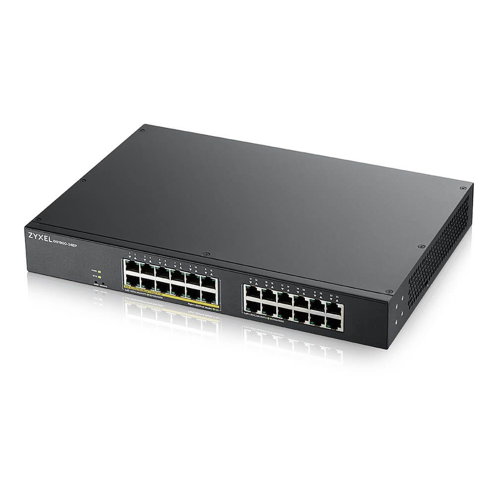 Zyxel GS1900-24EP - 24-Port Gigabit Ethernet PoE Switch - Managed
