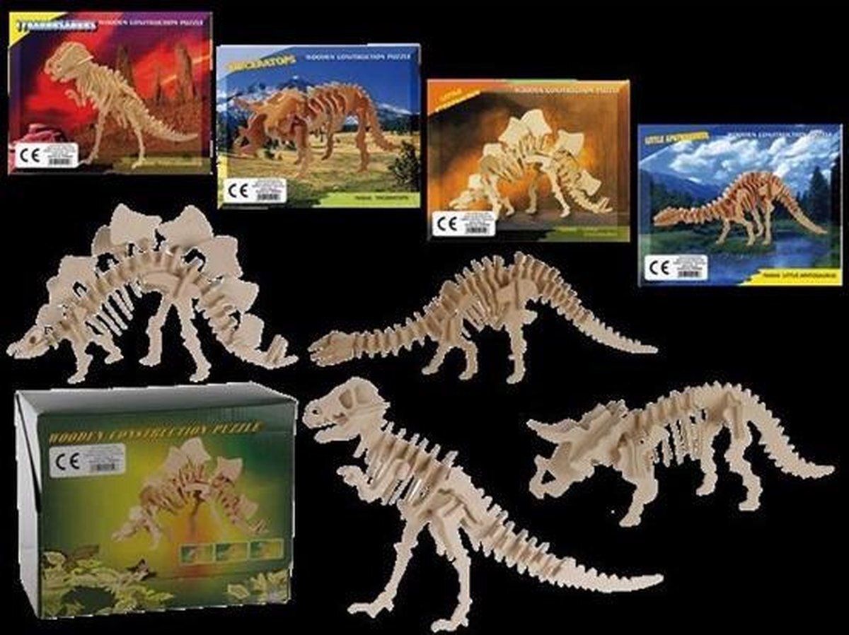 BestPriceAlarm Houten puzzel dinosaurus