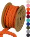 Halbach Seidenbänder Gerecycled katoenen koord, breedte: 10 mm/lengte 4 meter, duurzaam katoengaren voor macramé, natuurlijk koord om te knutselen, kleur: oranje