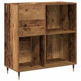 vidaXL - Platenkast - Oud hout - 85 x 38 x 89 cm