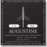 Augustine Classic Nylon - Zwart - D4-Enkelsnaar - verzilverde bassnaren - lage spanning - dikte .0285 - spanning 6,45kg/ 14.22lbs
