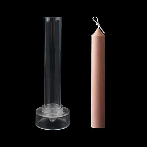 WANDIC Kaarsvorm, duidelijke plastic kandelaar schimmel pijler cilindrische mal voor kerk kerst kaarslicht diner Valentijnsdag huisdecoratie