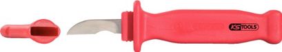 KS TOOLS Kabel-Abisoliermesser mit Schutzisolierung, 195mm (117.1395)