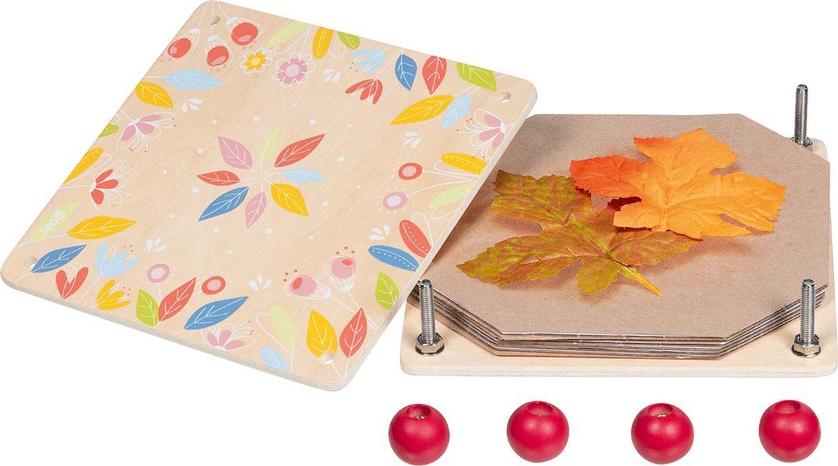 Goki Bloemenpers: BLOEMENMAGIE 17,5x17,5x4,5cm, hout en papier, 3+