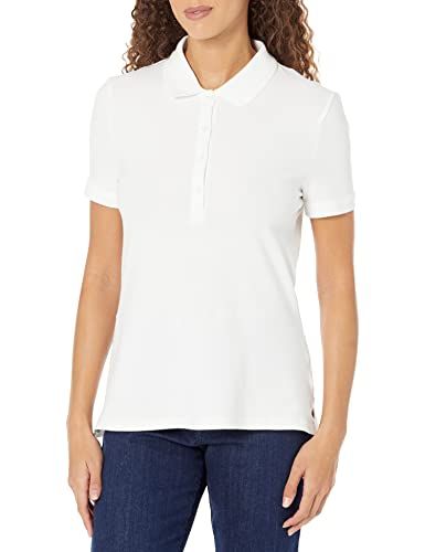 Amazon Essentials Poloshirt met korte mouwen, wit, XS