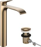 Hansgrohe Vivenis - Wastafelkraan met afvoer, EcoSmart, CoolStart, geborsteld brons 75044140