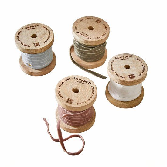 LOBERON Fluwelen lint set van 4 Hilary blauw/olijf/rood
