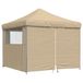 vidaXL Partytent, Inklapbaar, Pop-up, Beige, 292x292x315 cm