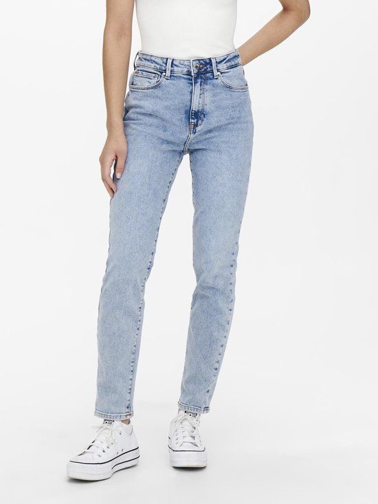 ONLY ONLEMILY STRETCH HW ST AK DNM CRO789NOOS Dames Jeans - Light Blue Denim - W28 X L30