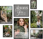 HAES DECO - Collage set XL met 7 kunststof fotolijsten zwart Easy Frame