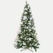 Natuurlijke groene kerstboom met sneeuw en strik, 180 cm
