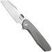 Reate Mantis Satin Elmax, Patterned Bead Blasted Titanium, zakmes