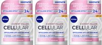 NIVEA Cellular Filler Dagcrème Anti-Age SPF 30 - 3 x 50 ml - Voordeelverpakking